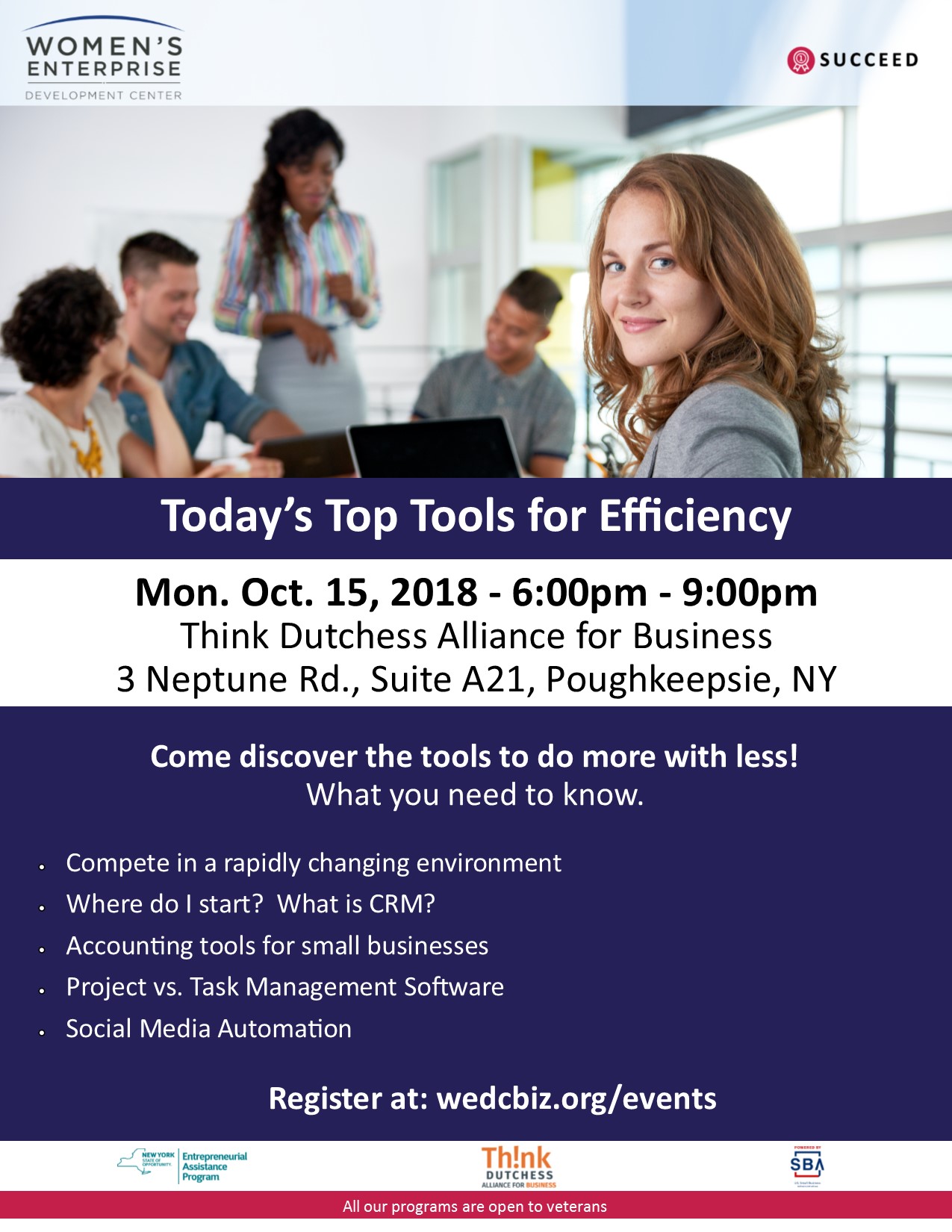 WEDC Today's Top Tools for Efficiency 10-15-18